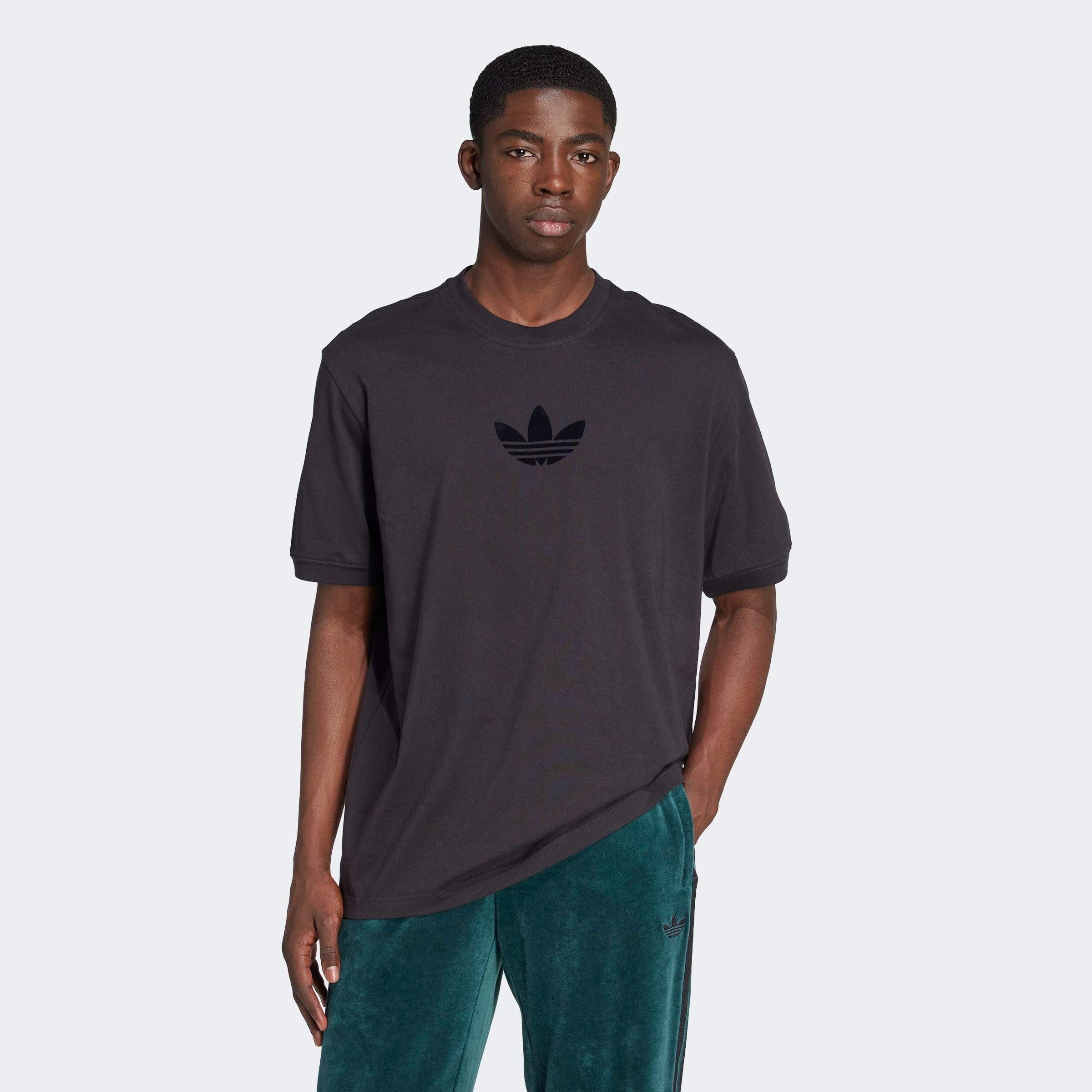 T-Shirt ADIDAS ORIGINALS "Oversize tee", Herren, Gr. XXL, schwarz (schwarz, schwarz), Obermaterial: 100% Baumwolle, normal, Shirts Image