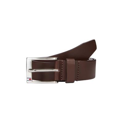 Ledergürtel TOMMY HILFIGER "New Aly Belt", Damen, Gr. 105, braun (dunkelbraun), Leder, klassisch, Gürtel, mit quadratischer Logo-Metallschnalle Image