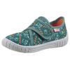 Hausschuh SUPERFIT "BILL WMS: Mittel", Kinder, Gr. 33, bunt (olivgrün, orange), Baumwolle, casual, Schuhe, Klettschuh mit Klettverschluss, Größenschablone zum Download