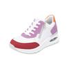 Sneaker REMONTE "Remonte Sneaker Leder", Damen, Gr. 41, bunt (weiß, lila), Leder, casual, Schuhe