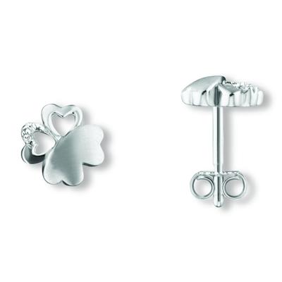 Paar Ohrhänger ONE ELEMENT "Zirkonia Blume Ohrringe Ohrstecker aus 925 Silber", silber, Ohrringe, Damen, Kinder, Silber 925 (Sterlingsilber), stilvoll & feminin – für die besonderen Augenblicke Image