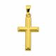 Kreuzkette ADELIA´S "Halskette - Kreuzkette mit Kreuz Anhänger aus 333 Gold", gold, Halsketten, Damen, Gelbgold 333-Gold, Gelbgold 333, Gold, Schmuckset mit bis 45 cm stufenlos verstellbarer 925 Silber Halskette