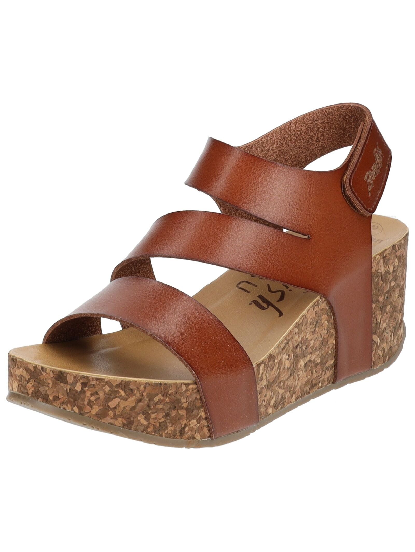 Keilsandalette BLOWFISH "Blowfish Sandalen Lederimitat", Damen, Gr. 40, braun (mittelbraun), Lederimitat, Schuhe
