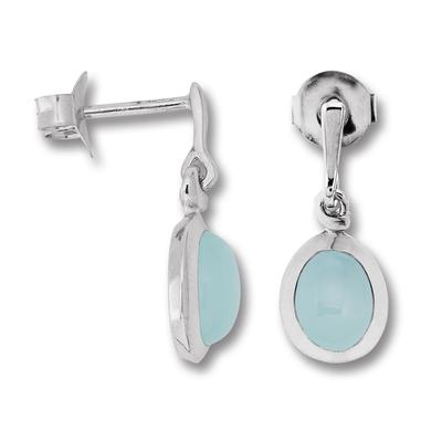Paar Ohrhänger ONE ELEMENT "Chalcedon Ohrringe Ohrhänger aus 925 Silber", silber, Ohrringe, Damen, Damen, Silber 925 (Sterlingsilber), glänzender Blickfang – ideal als Geschenkidee Image