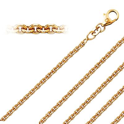 Goldkette ONE ELEMENT "Halskette Rundankerkette aus 333 Gelbgold Ø 2,4 mm" Gr. 50, gold, Halsketten, Damen, 50, Gelbgold 333-Gold, Gelbgold 333, Gold, perfekt als Geschenk zum Jahrestag oder Geburtstag Image