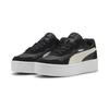 Sneaker PUMA "Court Lally Skye Suede Sneakers Damen", Gr. 39, schwarz-weiß (schwarz, weiß), Obermaterial: Leder, Synthetik; Futter: Textil; Innensohle: Textil; Laufsohle: Gummi, Schuhe