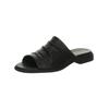 Pantolette THINK "Think Pantoletten Nappaleder", Damen, Gr. 38, schwarz, Nappaleder, casual, Schuhe