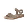 Riemchensandale PAUL GREEN "Paul Green Sandalen Veloursleder", Damen, Gr. 38,5, beige (champagne), Veloursleder, casual, Schuhe