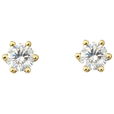 Paar Ohrhänger ONE ELEMENT "0.2 ct Diamant Brillant Ohrringe Ohrstecker", gold, Ohrringe, Damen, Damen, 0,2 ct, Gelbgold 585-Gold-Diamanten, Gelbgold 585, Gold, Diamanten, aus 585 Gelbgold – für Damen – klassisch & elegant im Design Image