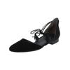 Ballerina PAUL GREEN "Paul Green Ballerinas Veloursleder", Damen, Gr. 38, schwarz, Veloursleder, casual, Schuhe