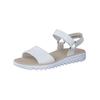 Riemchensandale PAUL GREEN "Paul Green Sandalen Glattleder", Damen, Gr. 40, weiß, Glattleder, casual, Schuhe