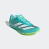 Laufschuh ADIDAS PERFORMANCE "ADIZERO DISTANCESTAR SPIKE", Gr. 45, flash aqua, cloud weiß, lucid lemon, Synthetik, Textil, sportlich, Schuhe, Spike-Schuh für die Laufbahn