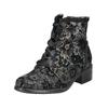 Schnürstiefelette LAURA VITA "LAURA VITA Stiefelette Leder", Damen, Gr. 37, silber, Leder, casual, Schuhe