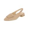 Riemchensandale PAUL GREEN "Paul Green Sandalen Veloursleder", Damen, Gr. 37,5, braun (hellbraun), Veloursleder, casual, Schuhe