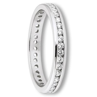 Silberring ONE ELEMENT "Zirkonia Ring aus 925 Silber Zirkonia Ring aus 925 Silber" Gr. 52, silber, Fingerringe, Damen, 52,mit Zirkonia, Silber 925 (Sterlingsilber), ein Hauch von Luxus für den Alltag Image