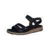 Riemchensandale PAUL GREEN "Paul Green Sandalen Glattleder", Damen, Gr. 38, schwarz, Glattleder, casual, Schuhe