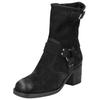 Bikerboots PAUL GREEN "Paul Green Stiefelette Nubukleder", Damen, Gr. 40, schwarz, Nubukleder, casual, Schuhe