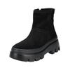 Stiefelette PAUL GREEN "Paul Green Stiefelette Veloursleder", Damen, Gr. 40,5, schwarz, Veloursleder, casual, Schuhe