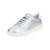 Sneaker GEOX "Geox Sneaker Lederimitat", Damen, Gr. 36, weiß (silber, weiß), Lederimitat, casual, Schuhe
