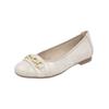 Ballerina REMONTE "Remonte Ballerinas Leder", Damen, Gr. 37, silber, Leder, casual, Schuhe