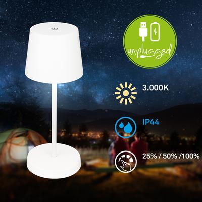 BRILONER LEUCHTEN LED Tischleuchte "PIHA", weiß, Lampen Image