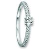 Goldring ONE ELEMENT "Zirkonia Ring aus 333 Weißgold Zirkonia Ring aus 333 Weißgold" Gr. 52, silber, Fingerringe, Damen, 52,mit Zirkonia, Weißgold 333-Gold, Weißgold 333, Gold, für Damen – klassisch & elegant im Design
