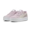 Sneaker PUMA "Court Lally Skye Suede Sneakers Damen", Gr. 38.5, rose mauve weiß pink, Obermaterial: Leder, Synthetik; Futter: Textil; Innensohle: Textil; Laufsohle: Gummi, Schuhe