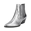 Bikerboots PAUL GREEN "Paul Green Stiefelette Nappaleder", Damen, Gr. 40,5, silber (metallic silber), Nappaleder, casual, Schuhe