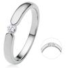 Diamantring ONE ELEMENT "0.13 ct Diamant Brillant Spannfassung Ring" Gr. 52, silber, Fingerringe, Damen, 52, 0,13 ct, Weißgold 585-Gold-Diamanten, Weißgold 585, Gold, Diamanten, aus 585 Weißgold – für Damen – elegant, modern & vielseitig kombinierbar