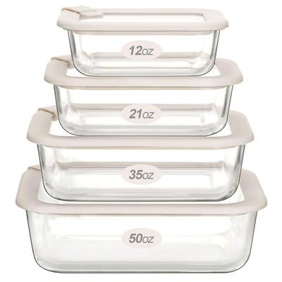 Glass Food Storage Containers with Glass Lids