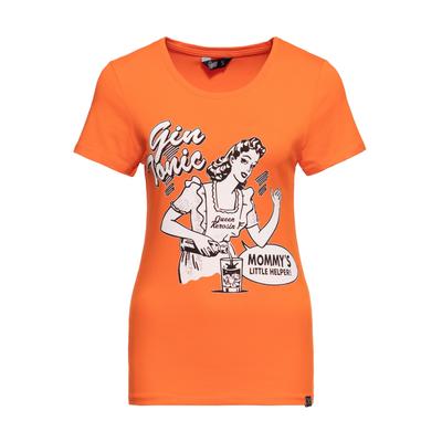 Queen Kerosin Damen Classic T-Shirt Gin Tonic orange Image