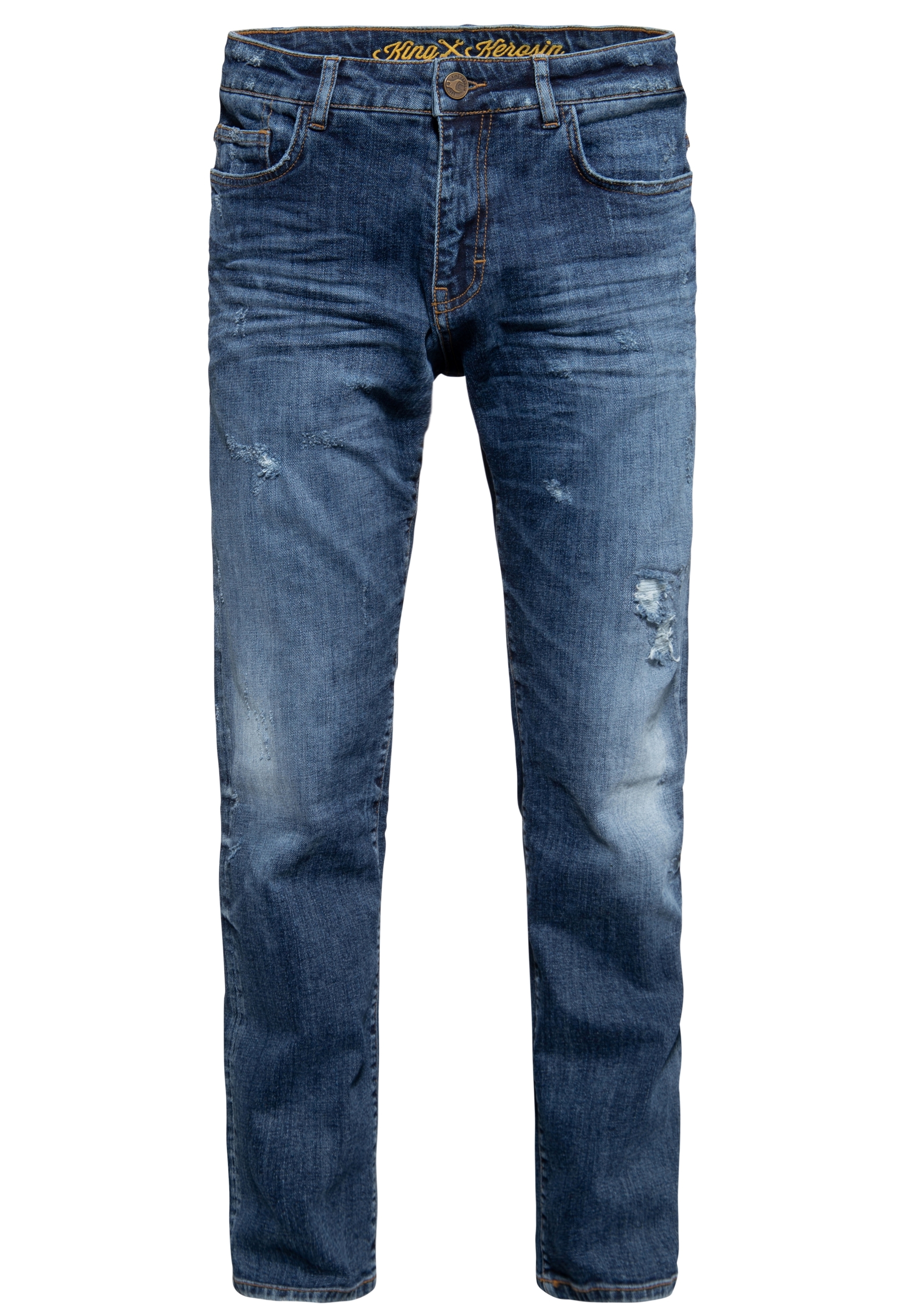 King Kerosin Herren 5-Pocket Jeans Robin Denim Image