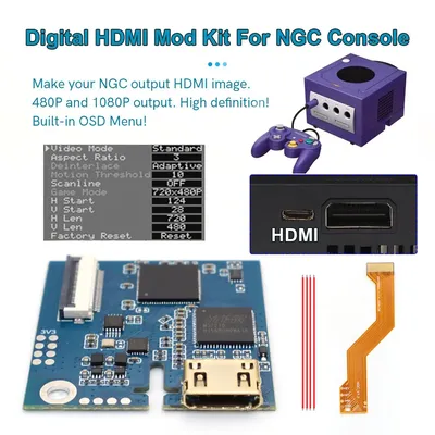 Internal NGC Digital HDMI Kit Digital to Digital HDMI Mod Kit For NGC GameCube Console