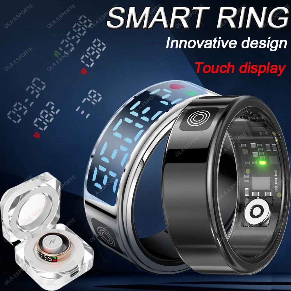 Neuer Touch-Display-Bildschirm, intelligenter Ring, bewegungsbetriebene Kamera, Video-Gesundheitsmonitor, 5 ATM wasserdicht, mehrere Sportmodi, Smartring Image