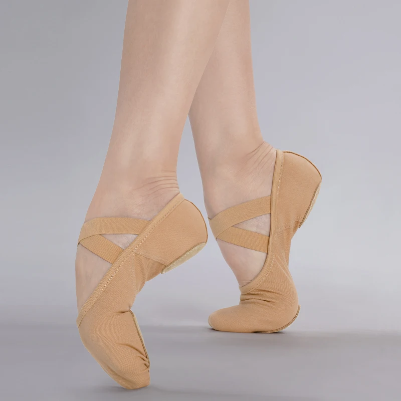 Frauen Ballett Schuhe Gymnastik Turnschuhe Tanz Hausschuhe Teen Mädchen Split Sole Tanz Schuhe Elastische Stoff Sohlen Schuhe Image