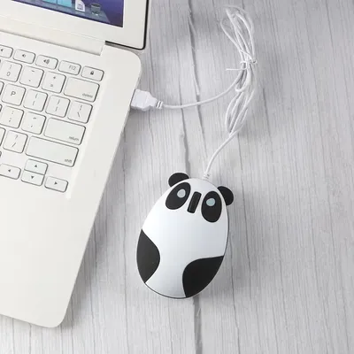 Cute Cartoon Wired Panda Mouse laptop computer Creative gifts boys girls student