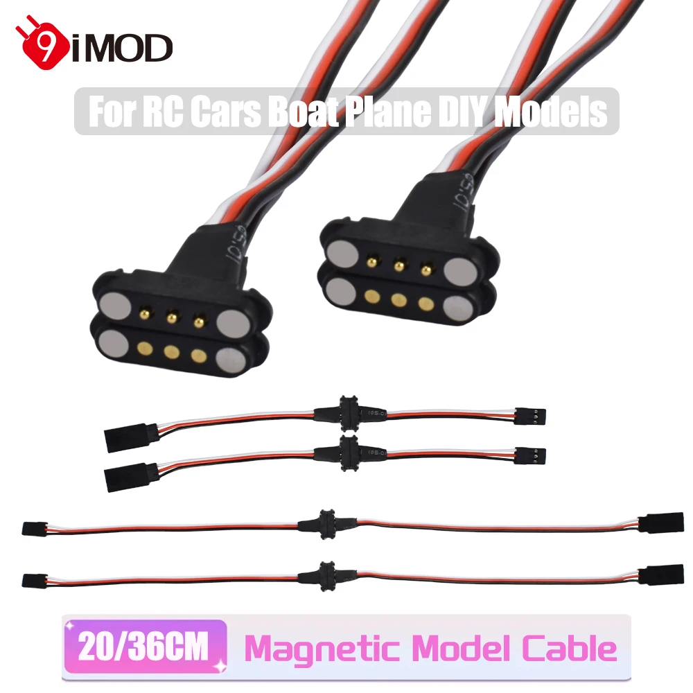 9IMOD 20CM 36CM Magnetische Modell Kabel Magnetische Saug linie Simulation Kunststoff Snap-on Kabel Für RC autos Boot Flugzeug DIY Modell