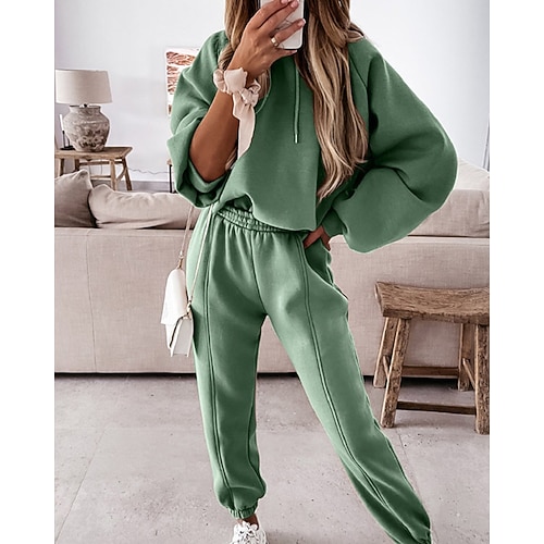 Per donna Tuta da Ginnastica Pantaloni da Tuta Pizzo Tasca Tinta unita Completo Abbigliamento Autunno Nero Bianco Spandex Palestra Athleisure Corsa Calore Termico Antivento Manica Lunga Sport