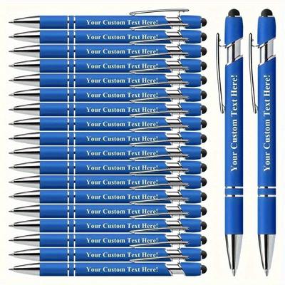 TEMU 11pcs/21pcscustom Gift Metal Ballpoint Pen Set With Refills - Smooth Writing, Medium Refill, Retractable - Great For Office, School, Writing And Art Projects - Perfect Gift For The Home Image