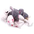 Echtes Kaninchen fell Mäuse Katzen spielzeug Haustier Spielzeug Kinderspiel zeug 12er Pack
