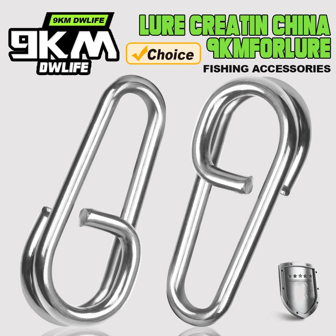 9KM 50Pcs Angeln Snap Oval Angeln Lockt Anschlüsse Salzwasser Angeln Split Ringe Snap Edelstahl Image