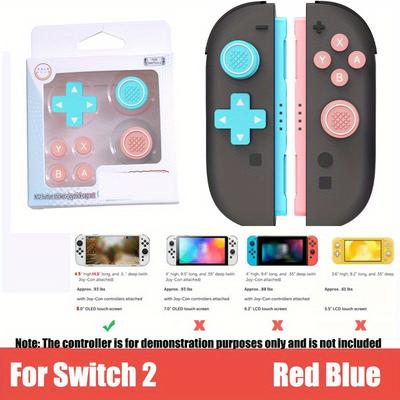 TEMU Button Abxy Key Sticker For Switch 2 Controller Thumb Cap Cover For Ns2 Joystick Light Beige Case Image
