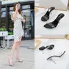 Koreanischen Stil Neue High Heels Kristall Ferse Transparent One-Strip Open-Toe Sandalen Weibliche Elegante Kristall Schuhe Sommer hausschuhe