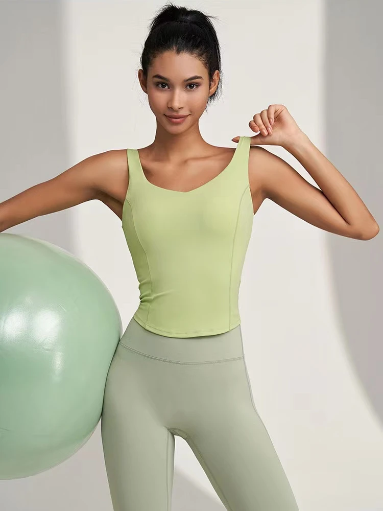 Nude Yoga Sport Weste Fitness Outdoor Laufen Stoßdämpfung Schönheit Zurück Hochintensive Sammeln Bh Schnell Trocknende Bhs Top Image