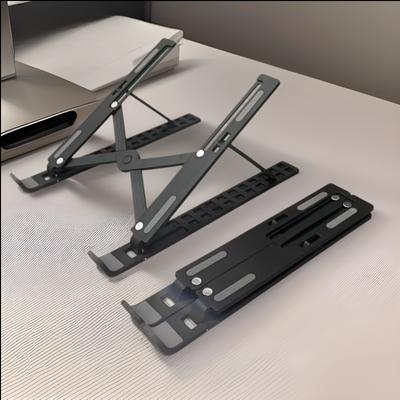 TEMU 1pc Portable Foldable Abs Laptop Stand - 10-level Adjustable Cooling Desk Holder, Space-saving Computers, White, Laptop Cooling Pad, Sturdy Construction
