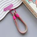 Nuova custodia per telefono creativa con catena color dopamina, universale, versatile, portatile, anti-perdita, spessa, corta e resistente.