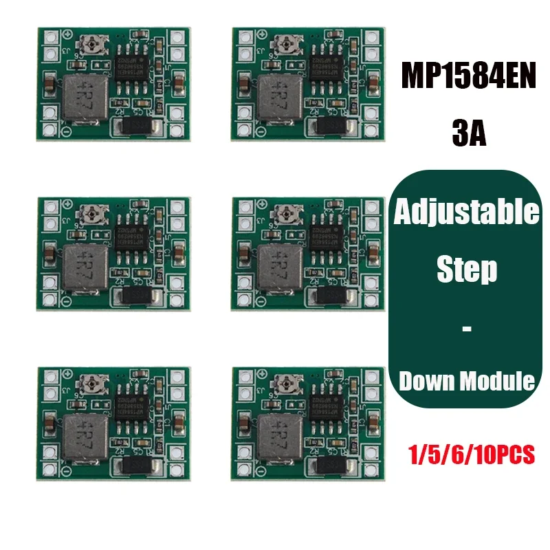 1/5/6/10PCS DC-DC Buck Converter 3A MP1584EN 3,3 V 5V 9V 12V Step-Down Power Modul Kleine Einstellbare Modul Image