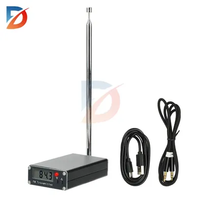 76–108 MHz Frequenzband 2000 m FM-Transmitter 0,5 W Digitales LCD-Display FM-Transmitter Audio Stereo 3,5 mm Schnittstelle USB Typ C 5 V