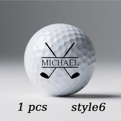 TEMU Customizable Golf Balls With Names - Personalized Golf Gifts For Men, Ideal For Birthday, Father's Day, Anniversary - Rubber Material, Adult Range, With Sku., Golf Accessorie Image