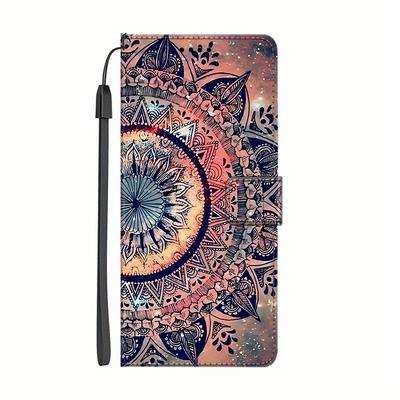 TEMU Vintage Pu Magnetic Flip Wallet Case With A Holder Stand For Galaxy S25/s24/s23/s22/s21/s20/s10/s9/s8/s7/s6/s5 Fe And Note 20/10/9/8/7/5/4, As Well Series And . Image